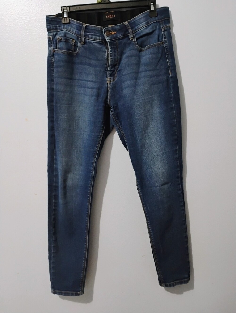 Women's Curve Appeal Blue Stretch Skinny Jeans